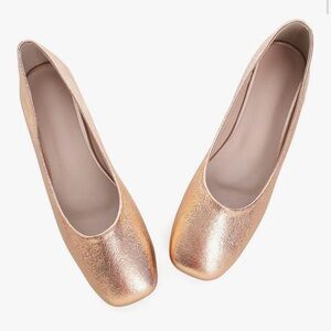 NWT Sailing Lu Metallic Gold Ballet Flats